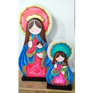 Virgen María Auxiliadora 35 x 18cm y 20 x 11 cms