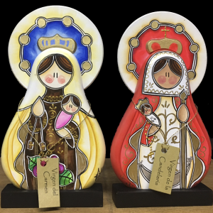 Virgen. del Carmen y Virgen Candelaria 20 x 11cm.