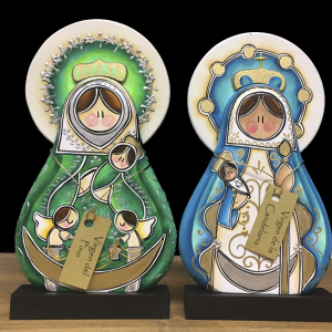 Virgen del Pino Y Virgen Candelaria 20 x 11cm (colorida)