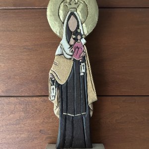 Virgen del Carmen Huellas 32cm de pared