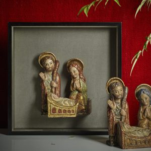 Nacimiento Románico unido enmarcado
